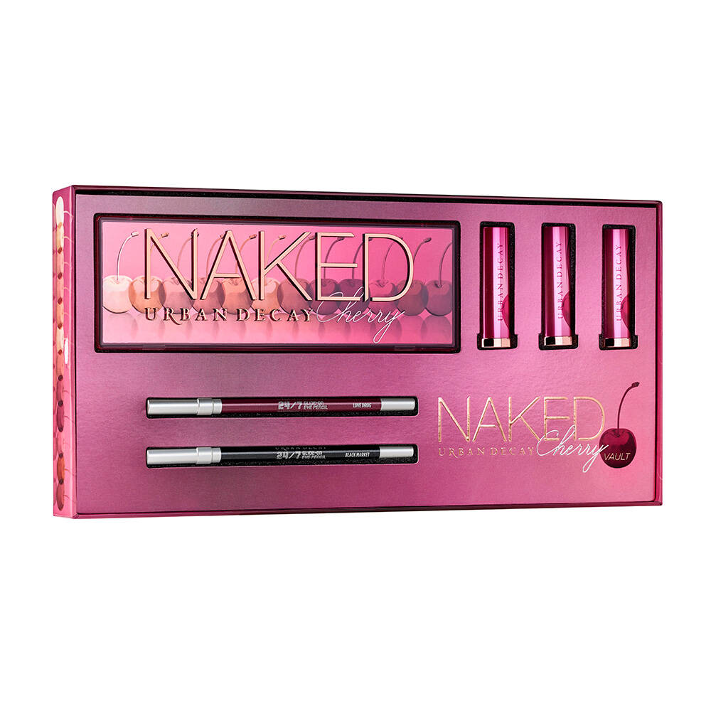 Naked Cherry Vault Pink Eyeshadow Lipstick Makeup Set Urban